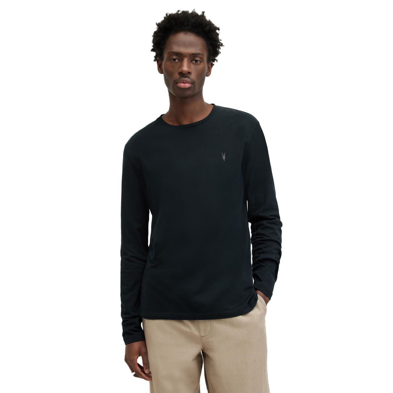 AllSaints Brace Brushed Cotton Long Sleeve T-Shirt